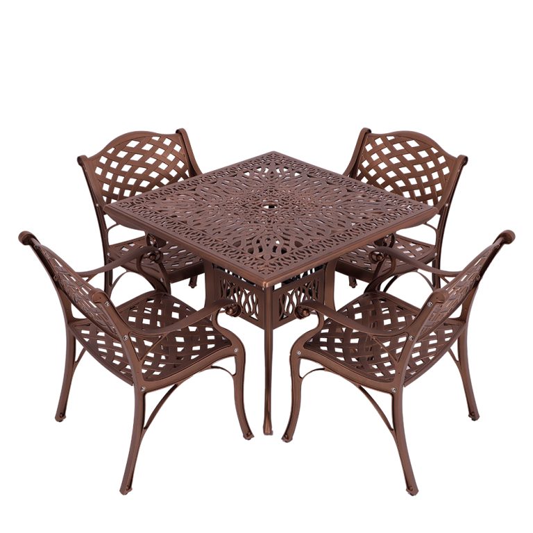 4 Seater Lattice with 90cm x 90cm Elizabeth Table (SQUARE)
