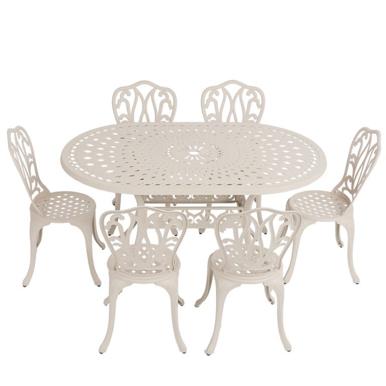 6 Seater Lisa with 150cm x 96cm Lattice Table (OVAL)