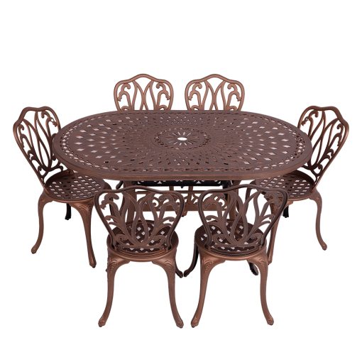 6 Seater Lisa with 150cm x 96cm Lattice Table (OVAL) - Image 3