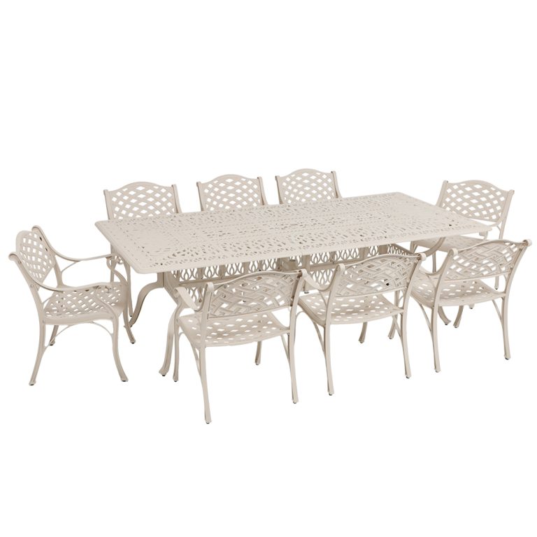 8 Seater Lattice with 240cm x 110cm Rectangle Table