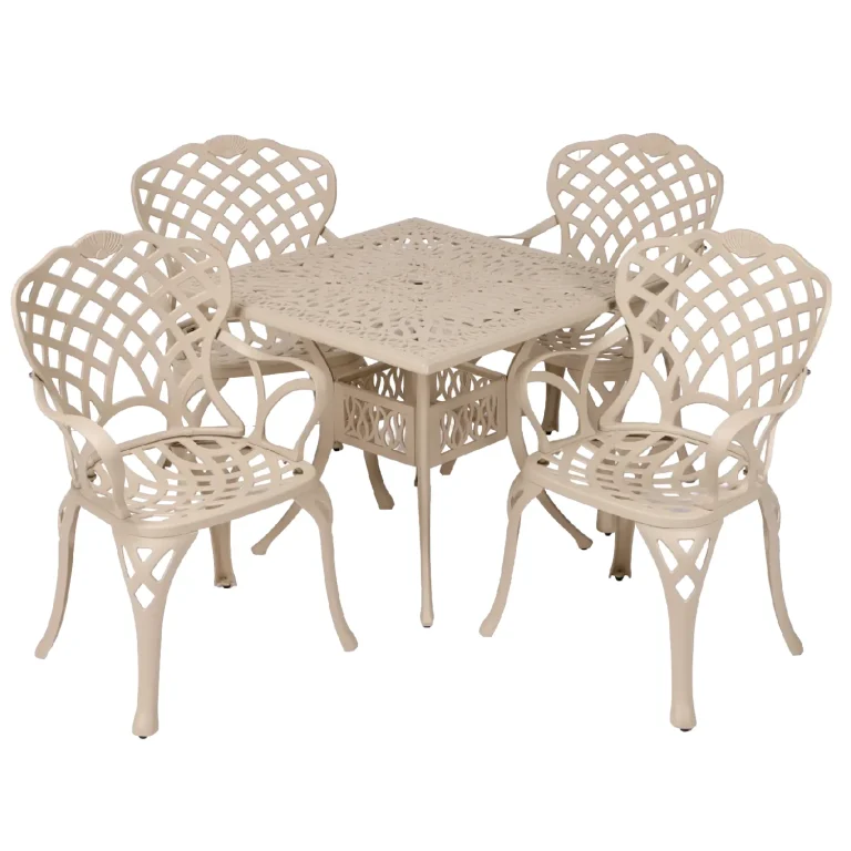 4 Seater New King Diamond with 90cm Square Elizabeth Table