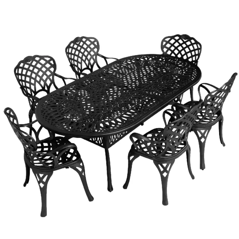 6 Seater New King Diamond with 214cm x 110cm Elizabeth Table (OVAL)