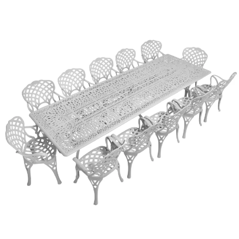 12 Seater New King Diamond with 320cm x 110cm Elizabeth Table (RECTANGLE)