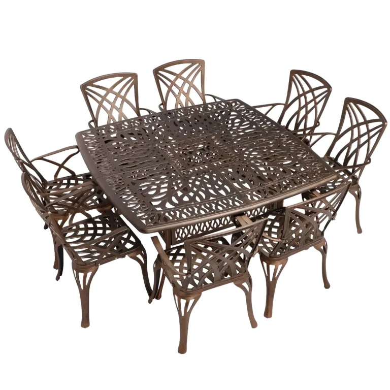 8 Seater New Rainbow with 164cm x 164cm Elizabeth Table (Square)